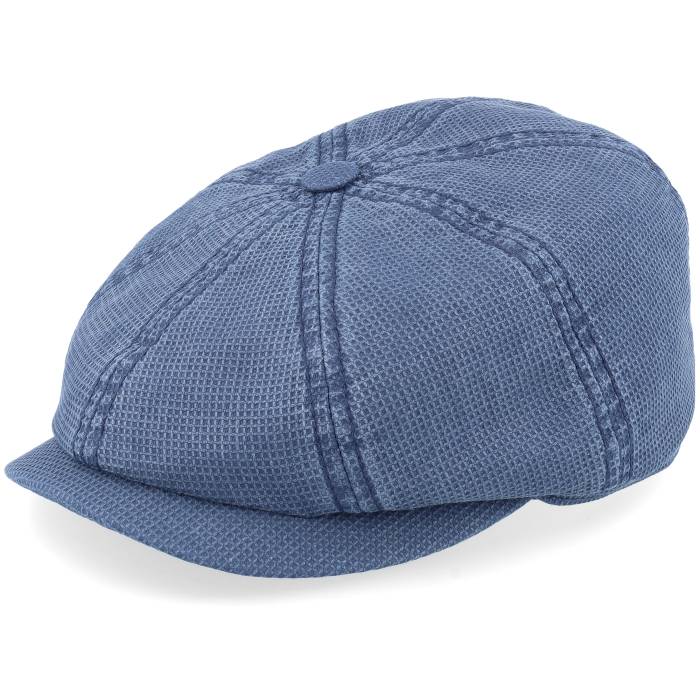 ステットソン Stetson 【 Hatteras Cotton Blue Flat Cap Men Blue 】 青色 ブルー キャップ 帽子 メンズ 青色 ブルー