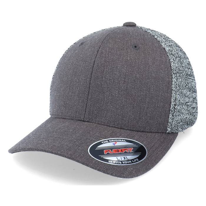 Flexfit 【 Melange Black/Grey Trucker Men Grey 】 トラッカー メンズ 灰色 グレー｜スニケス 15,300円