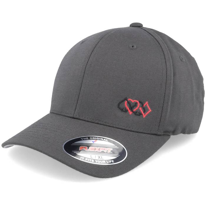 アイコニック Iconic 【 Ace Hearts Spades Clubs Logo Dark Grey Flexfit Men Grey 】 エース ロゴ 灰色 グレー メンズ 灰色 グレー｜スニケス