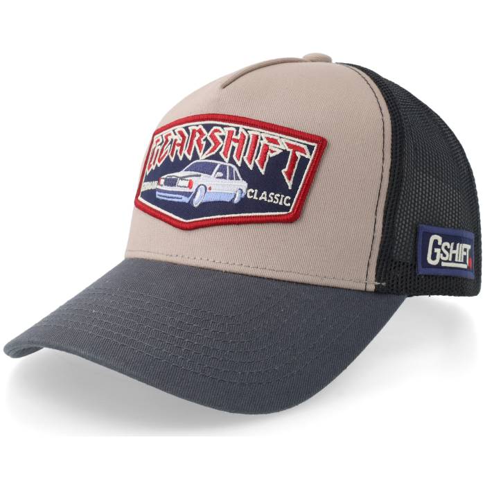 Gearshift 【 German Classic Car Gshift Light Grey/Black/Charcoal A-Frame Trucker Men Grey 】 クラシック トラッカー メンズ 灰色 グレー｜スニケス