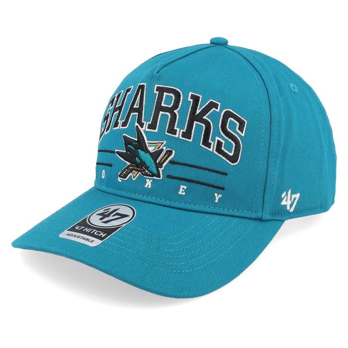 フォーティーセブンブランド 47 Brand 【 San Jose Sharks Roscoe 47 Hitch Cap Dark Teal A-Frame Adjustable Men Blue 】 シャークス 旗がしら かぶり笠 メンズ 青味 青み