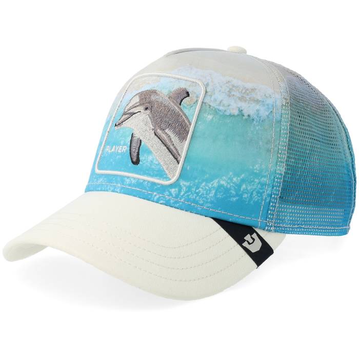 【★百貨店SALE★6/11真夜中2時迄】Goorin 【 Dolphin In The Element Dust A-Frame Trucker Men / Beige 】 化学元素 トラッカー メンズ ベージュ