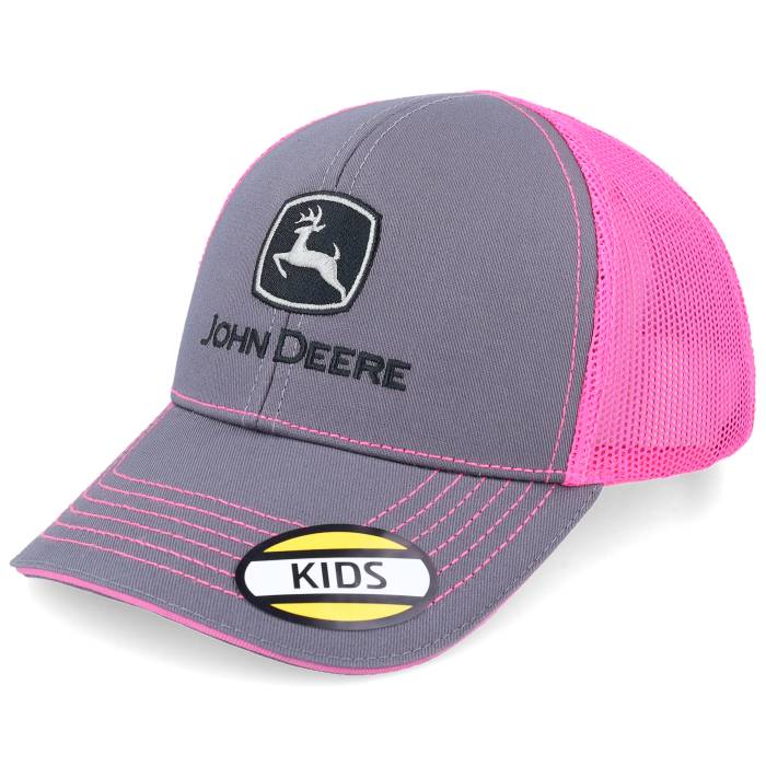 John Deere 【 Kids Neon Charcoal/Pink Trucker Kids Grey 】 トラッカー ジュニア キッズ 灰色 グレー｜スニケス 14,839円