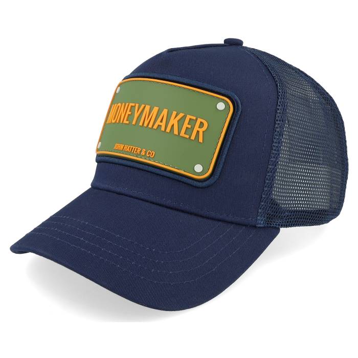 John Hatter & Co 【 Money Maker Navy Blue A-Frame Trucker Men Blue 】 紺色 ネイビー 青色 ブルー トラッカー メンズ 青色 ブルー｜スニケス