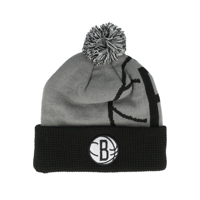アウタースタッフ Outerstuff 【 Kids Brooklyn Nets Nba Street Hoop Beanie Grey/Black Pom Kids Grey / Black 】 ブルックリン ネッツ street ストリート フープ キャップ 帽子 ジュニア キッズ 灰色 グレー 黒色 ブラ|スニケス