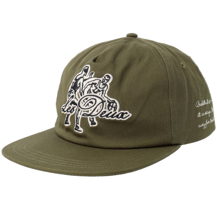 Les Deux 【 Basketball Player Letterman Cap Olive Night Green Strapback Men Green 】 バスケットボール キャップ 帽子 olive オリーブ ナイト green 緑・グリーン メンズ green 緑・グリーン