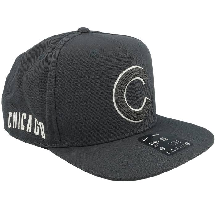 Nike Mlb 【 Chicago Cubs Statement Dri-Fit Pro Anthracite Snapback - Nike Men Grey 】 風の強い町 カブス 素っ気ない相応う 労働者階級 Snapback スナップバック 御徒面子 メンズ 薄墨色 薄墨色