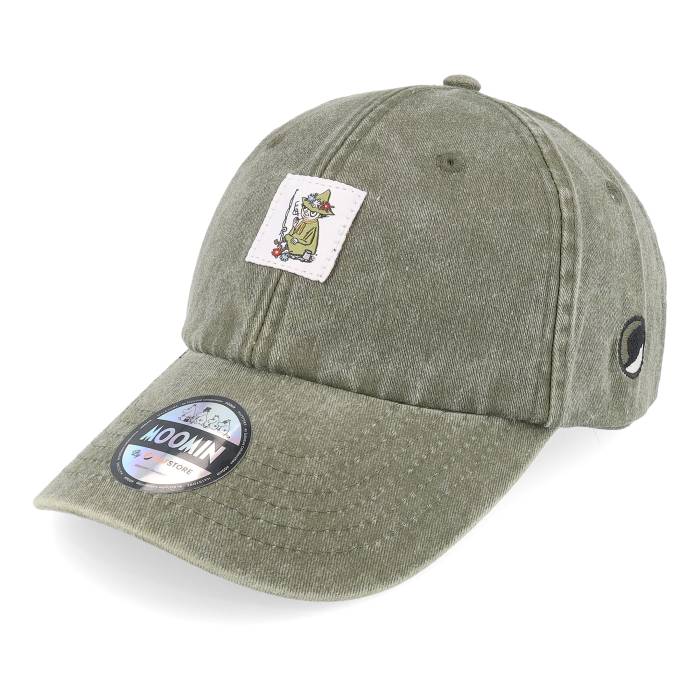 Moomin 【 Snufkin Fishing Olive Denim Dad Cap Men Green 】 olive オリーブ デニム キャップ 帽子 メンズ green 緑・グリーン|スニケス