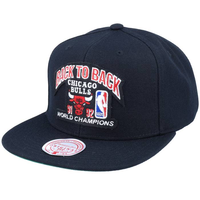 ミッチェル&ネス Mitchell & Ness 【 Chicago Bulls 92 Back To Back Champs Hwc 1991 Black Snapback Men Black 】 シカゴ ブルズ 黒色 ブラック Snapback スナップバック バッグ メンズ 黒色 ブラック｜スニケス
