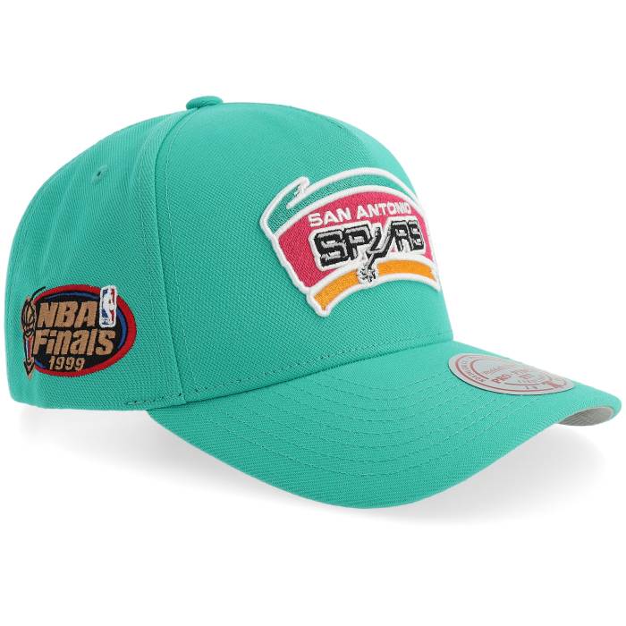 ミッチェル&ネス Mitchell & Ness 【 San Antonio Spurs Double Clutch Pro Cap Hwc Teal A-Frame Adjustable Men Green 】 スパーズ プロ キャップ 帽子 メンズ green 緑・グリーン｜スニケス