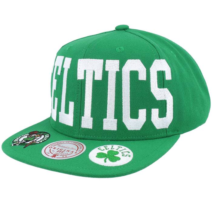 ミッチェル\u0026ネス Mitchell \u0026 Ness 【 Boston Celtics Big Text 1 Green Snapback Men Green 】 豆の町 セルティックス green 緑・緑であること Snapback スナップバック 御徒面子 メンズ green 緑・緑であること