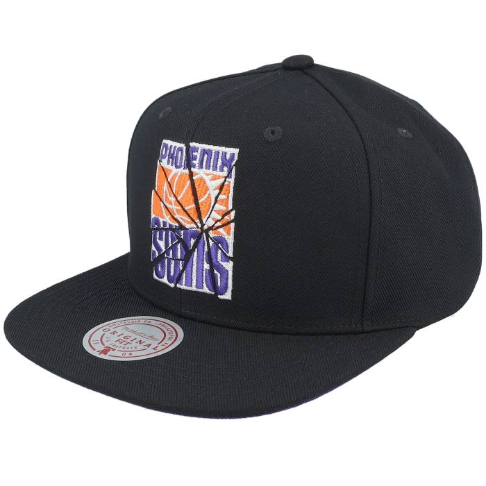 ミッチェル&ネス Mitchell & Ness 【 Phoenix Suns Shattered Black Snapback Men Black 】 フェニックス サンズ 黒色 ブラック Snapback スナップバック バッグ メンズ 黒色 ブラック｜スニケス