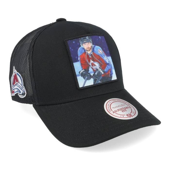 ミッチェル&ネス Mitchell & Ness 【 Hatstore Exclusive X Colorado Avalanche Legendary Black A-Frame Trucker Men Black 】 コロラド アバランチ 黒色 ブラック トラッカー メンズ 黒色 ブラック｜スニケス