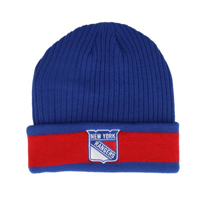ファナティクス Fanatics 【 New York Rangers Beanie Deep Royal/Red Cuff Men Blue 】 レンジャース キャップ 帽子 ディープ メンズ 青色 ブルー|スニケス