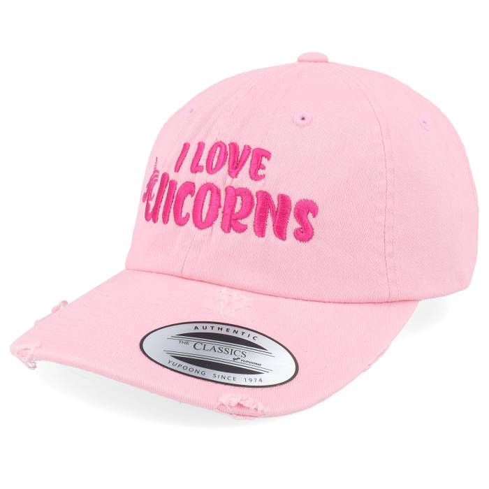 Unicorns 【 I Love Pink Destroyed Dad Cap Men Pink 】 pink ピンク キャップ 帽子 メンズ pink ピンク｜スニケス 15,048円
