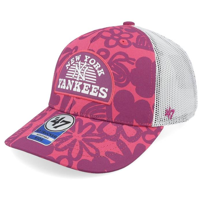 【★百貨店SALE★6/11真夜中2時迄】フォーティーセブンブランド 47 Brand 【 Kids New York Yankees Mlb 47 Berry Trucker Kids Pink 】 ヤンキース トラッカー お坊っちゃん キッズ pink さくら色