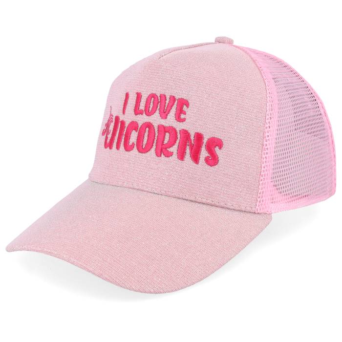 Unicorns 【 Womens Ponytail I Love Sparkle Babypink Trucker Women Pink 】 レディース トラッカー レディース pink ピンク
