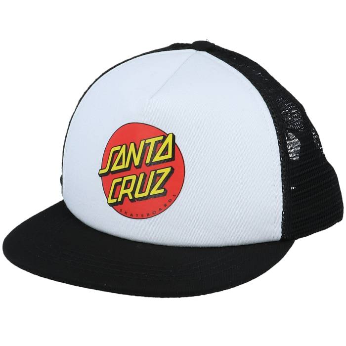【★百貨店SALE★6/11真夜中2時迄】サンタ船路 Santa Cruz 【 Kids Classic Dot White/Black Trucker Kids White 】 古典派音楽 トラッカー お坊っちゃん キッズ 白いこと 白いこと