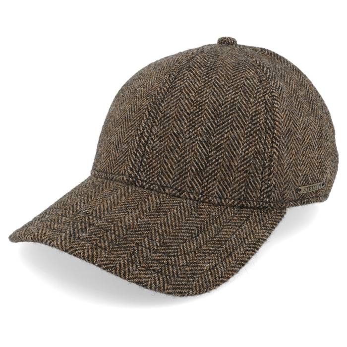 ステットソン Stetson 【 Baseball Cap Wool Herringbone Brown Melange Dad Cap Men Brown 】 ベースボール キャップ 帽子 茶色 ブラウン メンズ 茶色 ブラウン｜スニケス