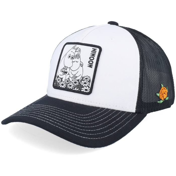 Sqrtn 【 Love Moomin White/Black Trucker Men White / Black 】 トラッカー メンズ 白色 ホワイト 黒色 ブラック
