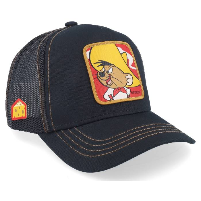 Capslab 【 Looney Tunes Speedy Gonzales Black/Black Trucker Men Black 】 トラッカー メンズ 黒色 ブラック|スニケス