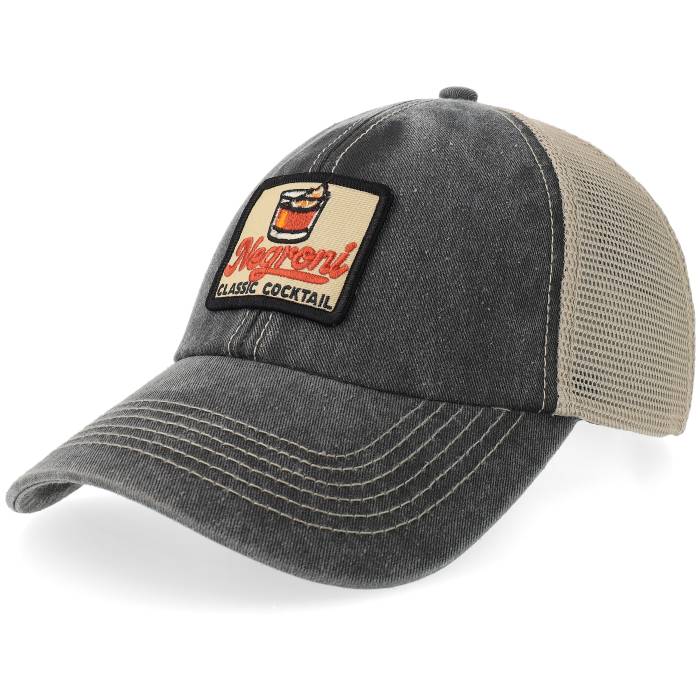 アイコニック Iconic 【 Negroni Classic Cocktail Black/Stone Vintage Wash Trucker Men Black 】 クラシック vintage ビンテージ・ヴィンテージ トラッカー メンズ 黒色 ブラック｜スニケス