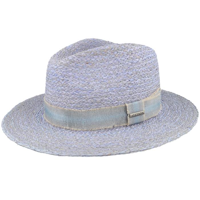 【★百貨店SALE★6/11真夜中2時迄】ステットソン Stetson 【 Raffia Blue Traveller Men Blue 】 青碧 青碧 メンズ 青碧 青碧
