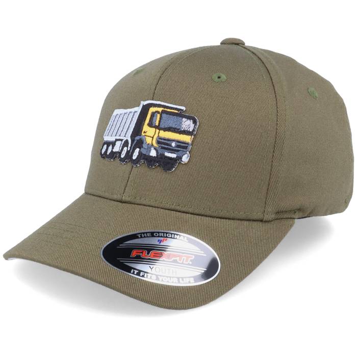 Kiddo Cap 【 Kids Lorry Truck Olive Flexfit Kids Green 】 olive オリーブ ジュニア キッズ green 緑・グリーン｜スニケス