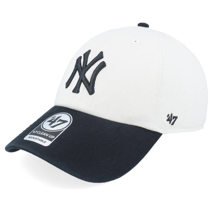 フォーティーセブンブランド 47 Brand 【 New York Yankees Two Tone Clean Up Sandstone/Black Dad Cap Men White 】 ヤンキース キャップ 帽子 メンズ 白色 ホワイト