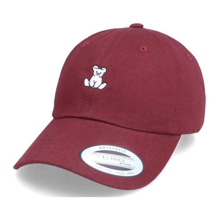 Abducted 【 Tiny Teddy Bear Maroon Dad Cap Men Red 】 マルーン キャップ 帽子 メンズ Red 赤・レッド