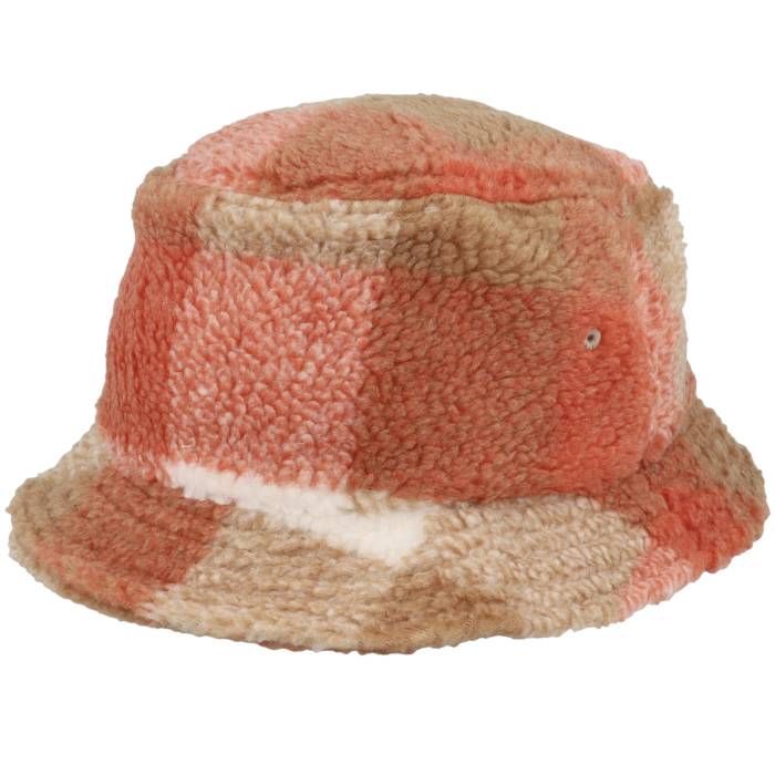 ユーポン Yupoong 【 Whitesand/Toffee Sherpa Check Bucket Men Beige 】 メンズ ベージュ