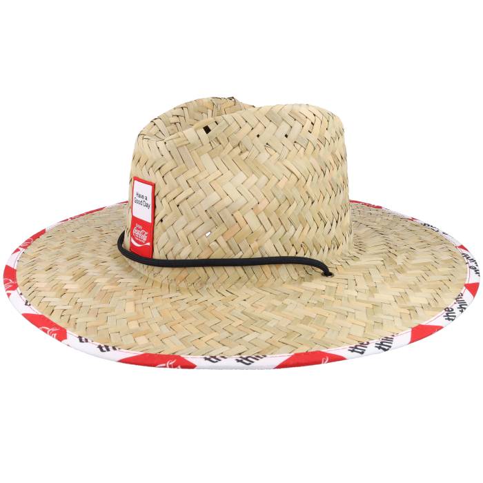 ブリクストン Brixton 【 Coca-Cola Sun Hat Coke Natural/Red Straw Hat Men Beige 】 メンズ ベージュ