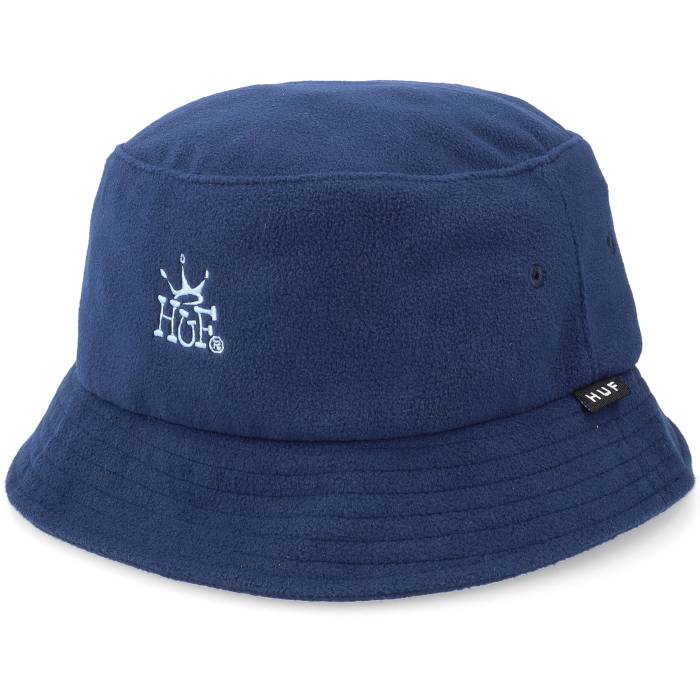 ハフ Huf 【 Crown Polar Fleece Hat Navy Bucket Men Blue 】 ポーラー フリース 紺色 ネイビー メンズ 青色 ブルー|スニケス