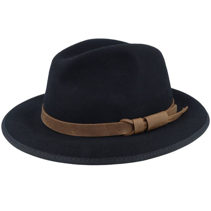 Mjm Hats 【 Marco El Wool W.p/Crushable Black Earflap Fedora Men Black 】 黒色 ブラック メンズ 黒色 ブラック|スニケス