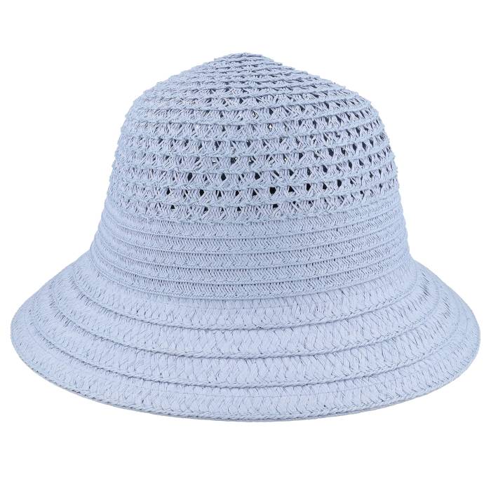 Seeberger 【 Straw Trim Mix Light Blue Cloche Women Blue 】 青味 青み レディース 青味 青み