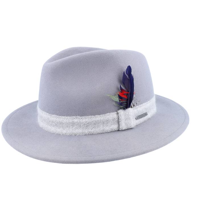 【★百貨店SALE★6/11十二時2時迄】ステットソン Stetson 【 Woolfelt/Cashmere Grey Traveller Men Grey 】 薄墨色 薄墨色 メンズ 薄墨色 薄墨色