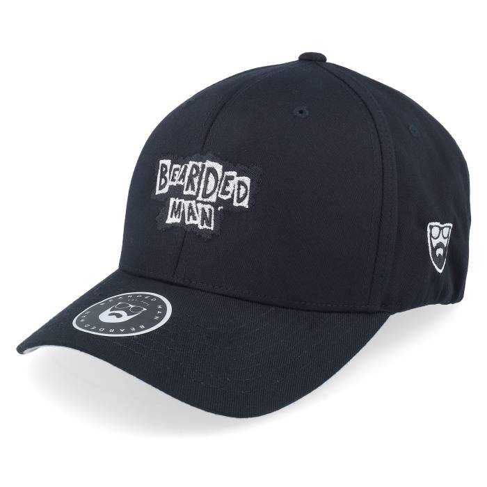 Bearded Man 【 British Punk Logo Black Flexfit Men Black 】 ロゴ 黒色 ブラック メンズ 黒色 ブラック
