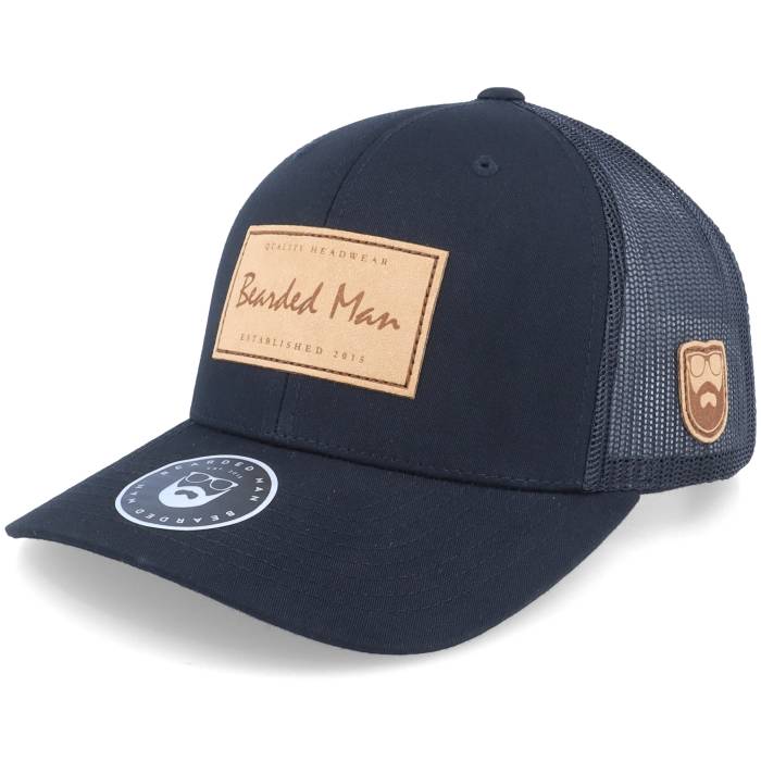 Bearded Man 【 Casual Logo Patch Black Trucker Men Black 】 カジュアル ロゴ 黒色 ブラック トラッカー メンズ 黒色 ブラック|スニケス
