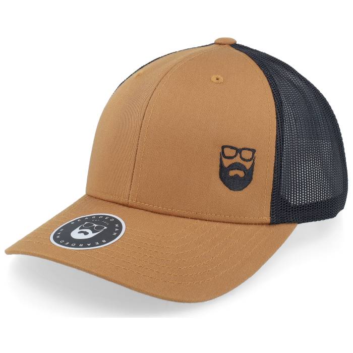 Bearded Man 【 Side Logo 2 Tone Caramel/Black Trucker Men Brown 】 ロゴ トラッカー メンズ 茶色 ブラウン