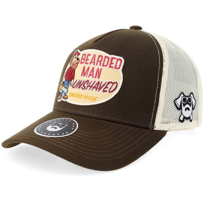 Bearded Man 【 Unshaved Lumber Brown/Stone A-Frame Trucker Men Brown 】 トラッカー メンズ 茶色 ブラウン｜スニケス