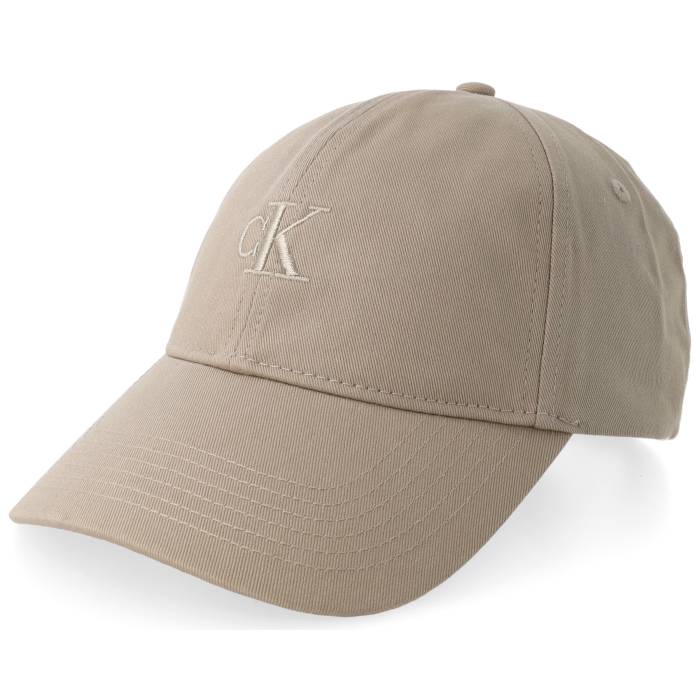 カルバンクライン Calvin Klein 【 Monogram Embroidery Baseball Weathered Teak Dad Cap Men Beige 】 野球 チーク 旗がしら かぶり笠 メンズ ベージュ