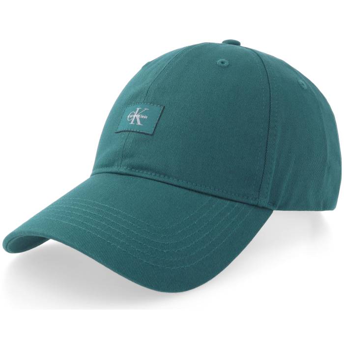カルバンクライン Calvin Klein 【 Monologo Woven Patch Bb Cap Atlantic Deep Dad Cap Men Green 】 Woven ウーブン 旗がしら かぶり笠 ディープ メンズ green 緑・緑であること