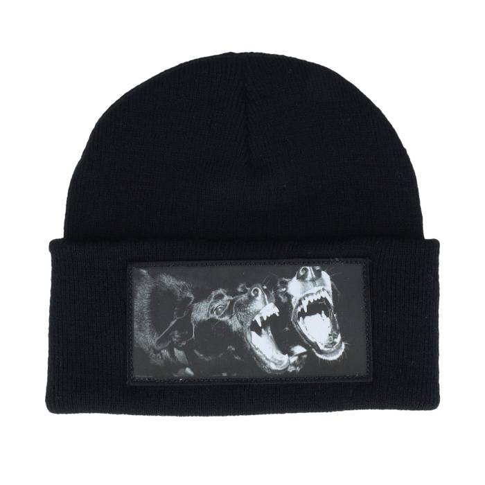 Calza Pennello 【 Dogs Beanie Black Cuff Men Black 】 キャップ 帽子 黒色 ブラック メンズ 黒色 ブラック|スニケス