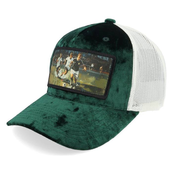 Calza Pennello 【 Playing Football Velvet Green/Ivory A-Frame Trucker Men Green 】 フットボール トラッカー メンズ green 緑・グリーン 14,839円