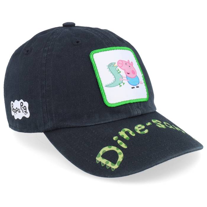 Peppa Pig 【 Kids Dine-Saw George Patch Black Dad Cap Kids Black 】 黒色 ブラック キャップ 帽子 ジュニア キッズ 黒色 ブラック