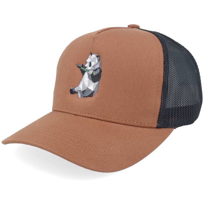 Kiddo Cap 【 Kids Paper Panda Caramel/Black A-Frame Trucker Kids Brown 】 トラッカー ジュニア キッズ 茶色 ブラウン