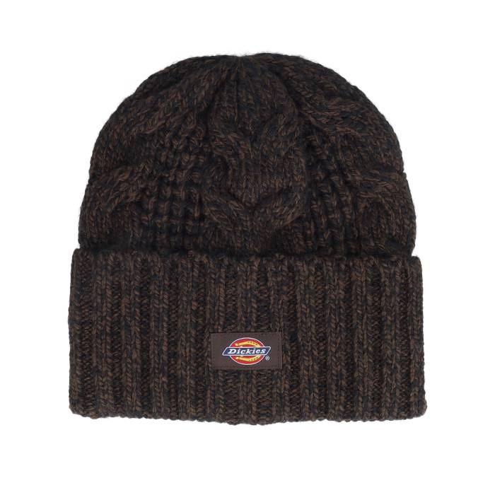 ディッキーズ Dickies 【 Hoxie Beanie JAVA Cuff Women Brown 】 旗がしら かぶり笠 レディース 赤銅色 赤銅色