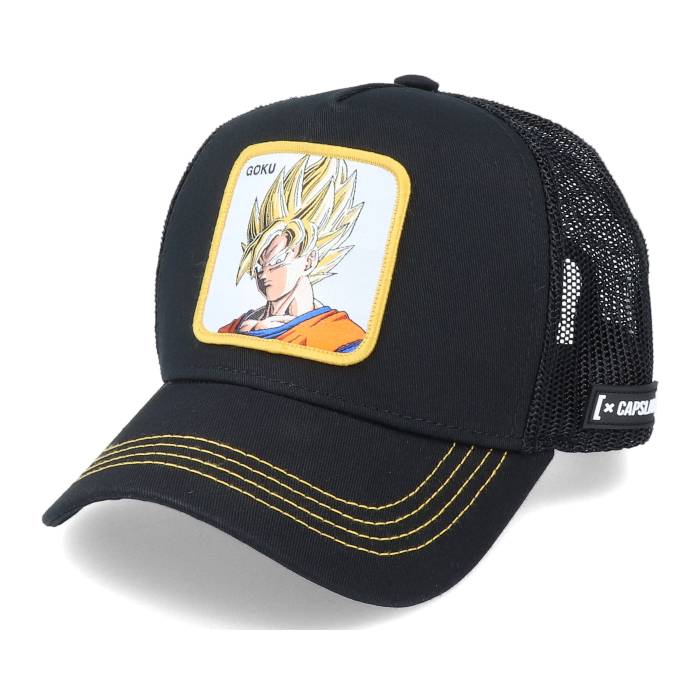 Capslab 【 Dragon Ball Z Goku 4 Black Trucker Men Black 】 ドラゴン 黒色 ブラック トラッカー メンズ 黒色 ブラック