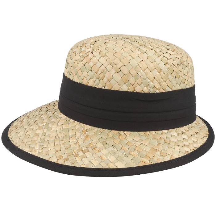 Seeberger 【 Seagras Cap Natural/Black Fitted Women Beige 】 旗がしら かぶり笠 レディース ベージュ