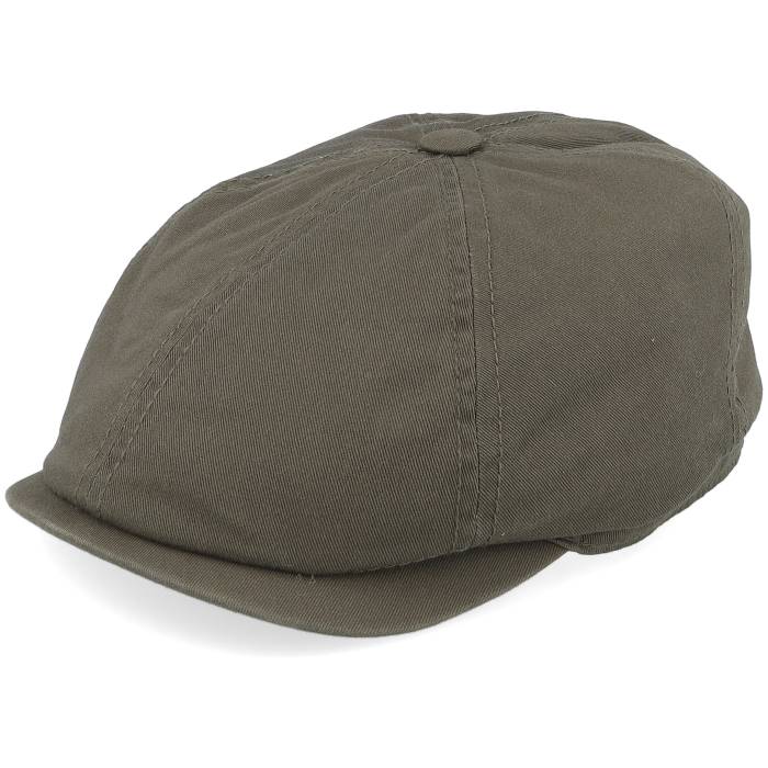 【★百貨店SALE★6/11真夜中2時迄】ステットソン Stetson 【 6-Panel Cap Cotton Twill Military Olive Flat Cap Men Green 】 旗がしら 鳥打ち帽 olive オリーブ メンズ green 緑・緑であること